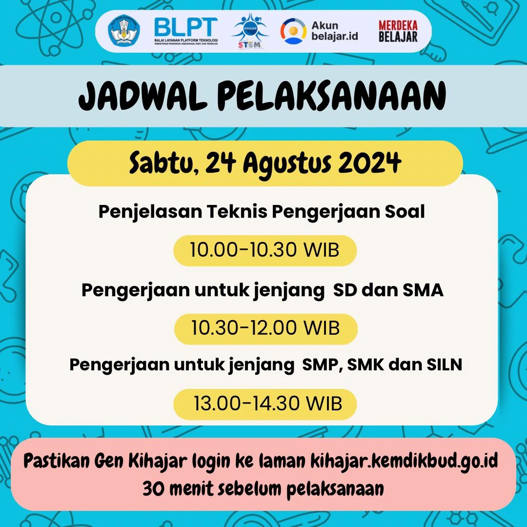 Jadwal Pelaksanaan KIHAJAR STEM 2024 Tahap Intermediate